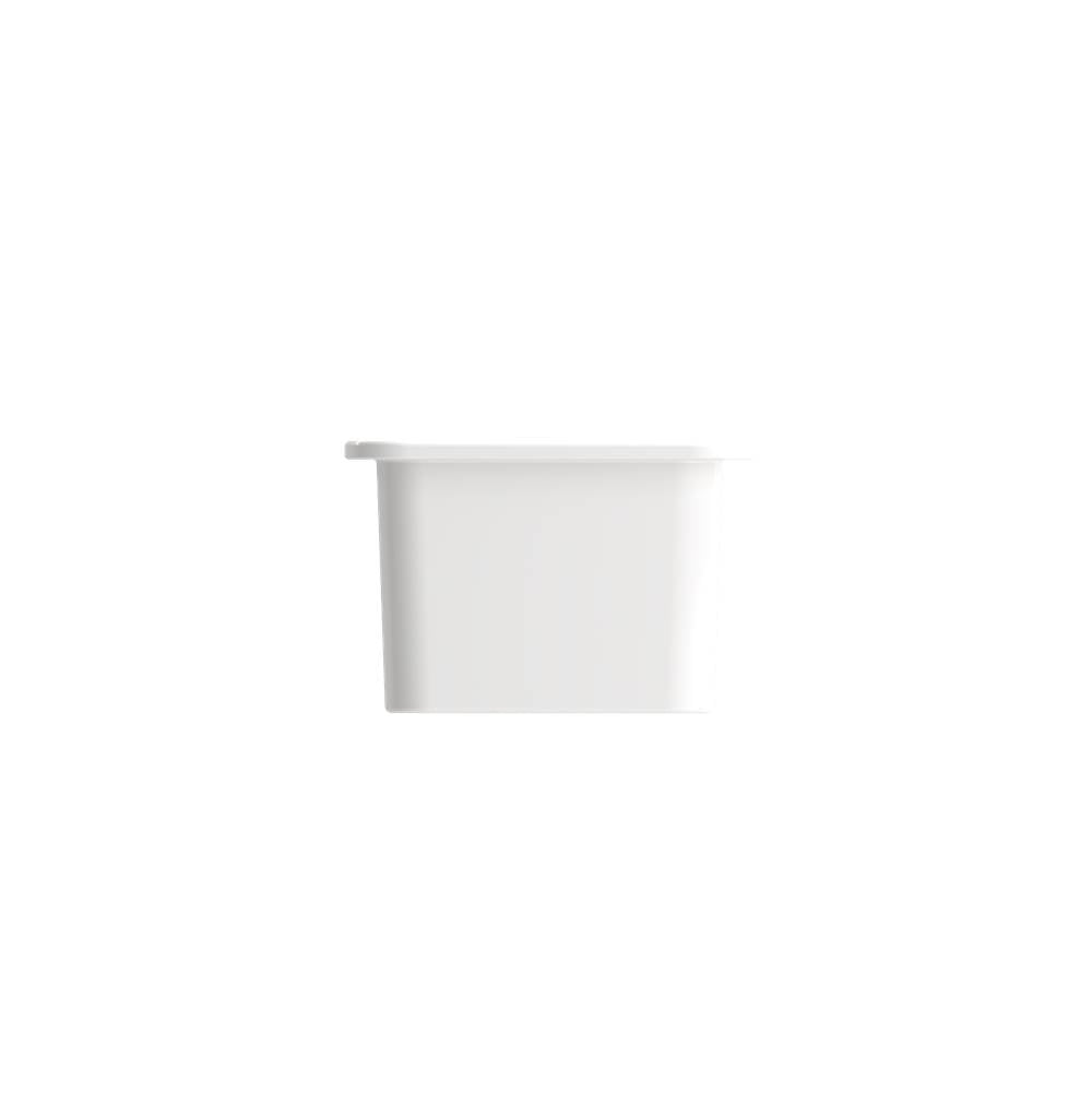 Sotto Dual-mount Fireclay 12 in. Single Bowl Bar Sink with  Strainer in Matte Dark Gray