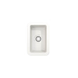 Sotto Dual-mount Fireclay 12 in. Single Bowl Bar Sink with  Strainer in Matte Dark Gray