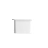 Sotto Dual-mount Fireclay 12 in. Single Bowl Bar Sink with  Strainer in Matte Dark Gray