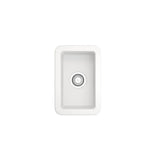 Sotto Dual-mount Fireclay 12 in. Single Bowl Bar Sink with  Strainer in Matte Dark Gray