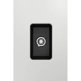 Sotto Dual-mount Fireclay 12 in. Single Bowl Bar Sink with  Strainer in Matte Dark Gray