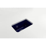 Sotto Dual-mount Fireclay 12 in. Single Bowl Bar Sink with  Strainer in Matte Dark Gray