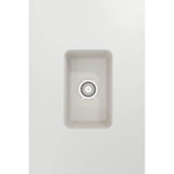 Sotto Dual-mount Fireclay 12 in. Single Bowl Bar Sink with  Strainer in Matte Dark Gray