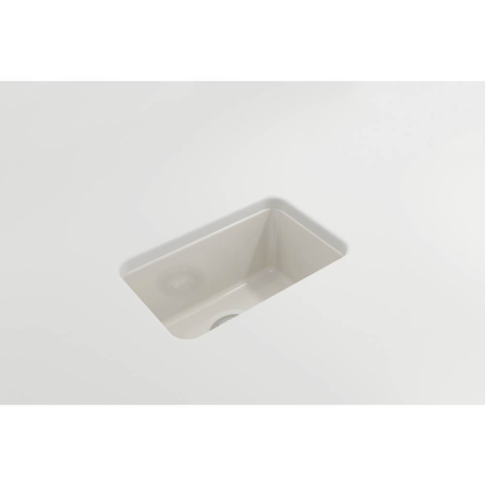 Sotto Dual-mount Fireclay 12 in. Single Bowl Bar Sink with  Strainer in Matte Dark Gray