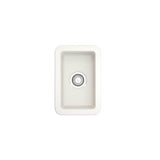 Sotto Dual-mount Fireclay 12 in. Single Bowl Bar Sink with  Strainer in Matte Dark Gray