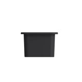 Sotto Dual-mount Fireclay 12 in. Single Bowl Bar Sink with  Strainer in Matte Dark Gray