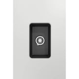 Sotto Dual-mount Fireclay 12 in. Single Bowl Bar Sink with  Strainer in Matte Dark Gray