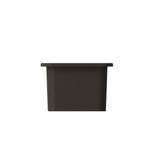Sotto Dual-mount Fireclay 12 in. Single Bowl Bar Sink with  Strainer in Matte Dark Gray