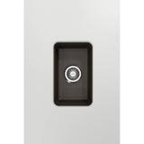 Sotto Dual-mount Fireclay 12 in. Single Bowl Bar Sink with  Strainer in Matte Dark Gray