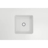 Sotto Dual-mount Fireclay 18 in. Single Bowl Bar Sink with Protective Bottom Grid and Strainer in White