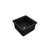 Sotto Dual-mount Fireclay 18 in. Single Bowl Bar Sink with Protective Bottom Grid and Strainer in White