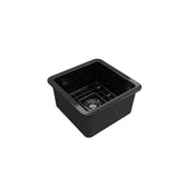Sotto Dual-mount Fireclay 18 in. Single Bowl Bar Sink with Protective Bottom Grid and Strainer in White