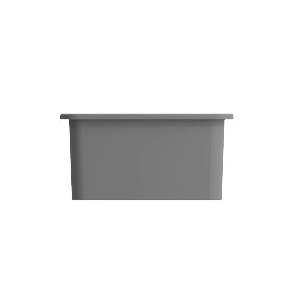 Sotto Dual-mount Fireclay 18 in. Single Bowl Bar Sink with Protective Bottom Grid and Strainer in White