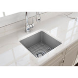 Sotto Dual-mount Fireclay 18 in. Single Bowl Bar Sink with Protective Bottom Grid and Strainer in White