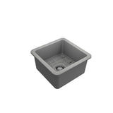 Sotto Dual-mount Fireclay 18 in. Single Bowl Bar Sink with Protective Bottom Grid and Strainer in White