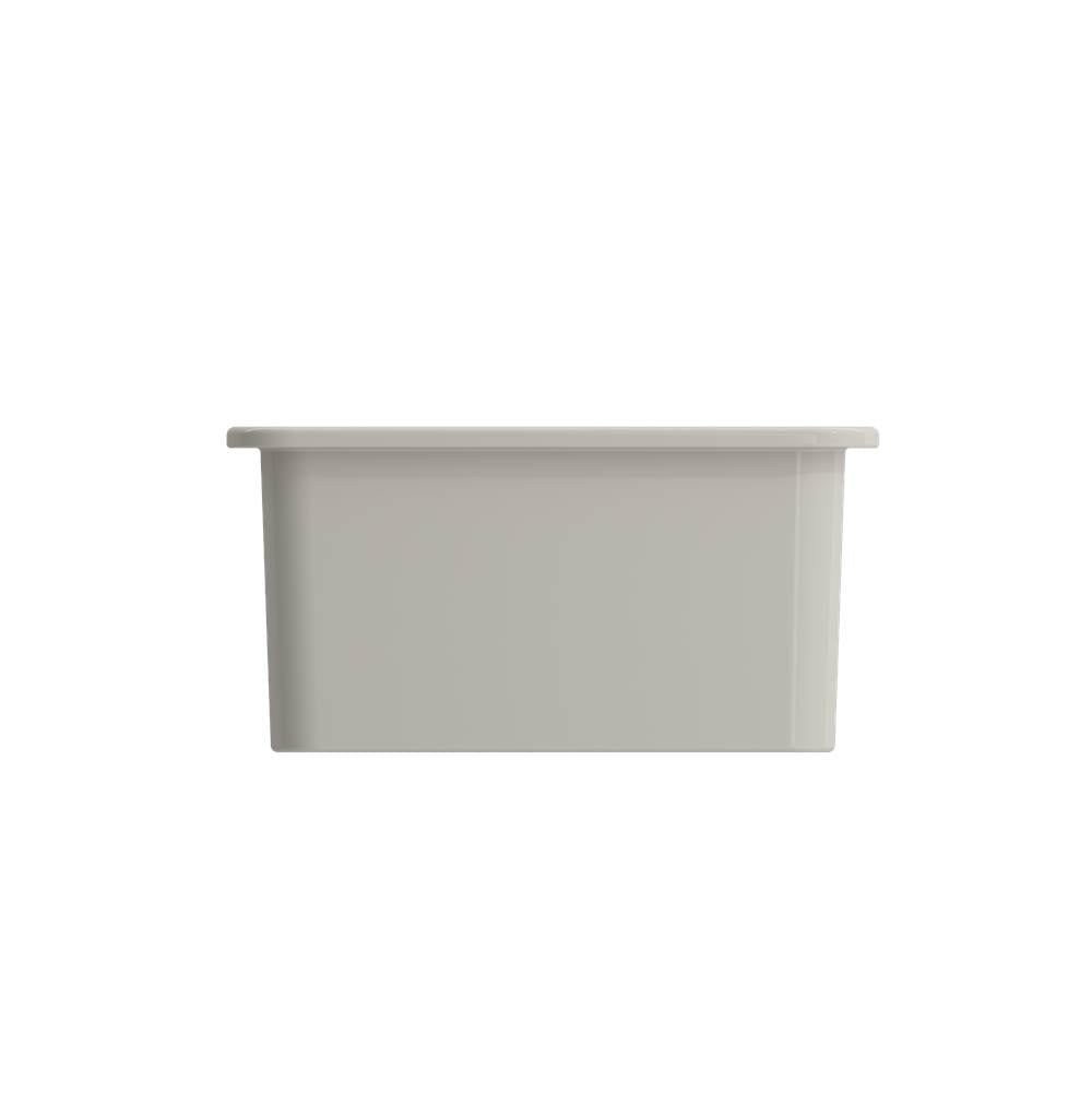 Sotto Dual-mount Fireclay 18 in. Single Bowl Bar Sink with Protective Bottom Grid and Strainer in White
