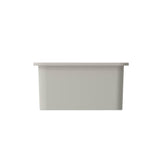 Sotto Dual-mount Fireclay 18 in. Single Bowl Bar Sink with Protective Bottom Grid and Strainer in White