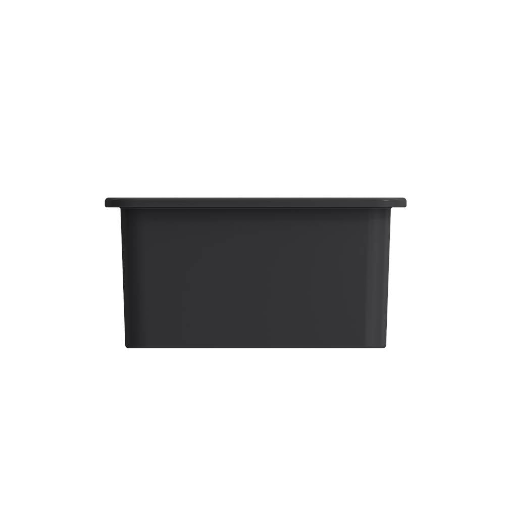 Sotto Dual-mount Fireclay 18 in. Single Bowl Bar Sink with Protective Bottom Grid and Strainer in White