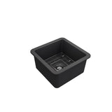 Sotto Dual-mount Fireclay 18 in. Single Bowl Bar Sink with Protective Bottom Grid and Strainer in White