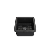 Sotto Dual-mount Fireclay 18 in. Single Bowl Bar Sink with Protective Bottom Grid and Strainer in White