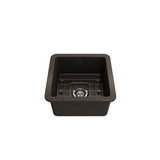 Sotto Dual-mount Fireclay 18 in. Single Bowl Bar Sink with Protective Bottom Grid and Strainer in White