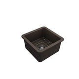 Sotto Dual-mount Fireclay 18 in. Single Bowl Bar Sink with Protective Bottom Grid and Strainer in White