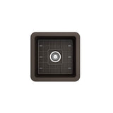 Sotto Dual-mount Fireclay 18 in. Single Bowl Bar Sink with Protective Bottom Grid and Strainer in White