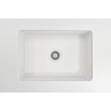 Sotto Dual-mount Fireclay 27 in. Single Bowl Kitchen Sink with Protective Bottom Grid and Strainer in White
