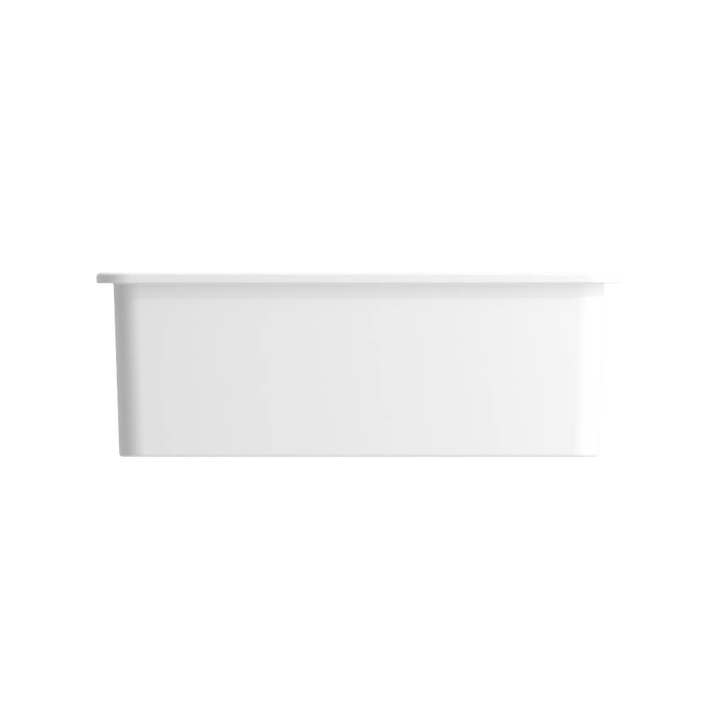 Sotto Dual-mount Fireclay 27 in. Single Bowl Kitchen Sink with Protective Bottom Grid and Strainer in White