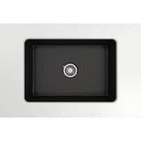 Sotto Dual-mount Fireclay 27 in. Single Bowl Kitchen Sink with Protective Bottom Grid and Strainer in White