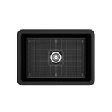 Sotto Dual-mount Fireclay 27 in. Single Bowl Kitchen Sink with Protective Bottom Grid and Strainer in White