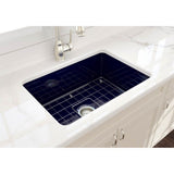 Sotto Dual-mount Fireclay 27 in. Single Bowl Kitchen Sink with Protective Bottom Grid and Strainer in White