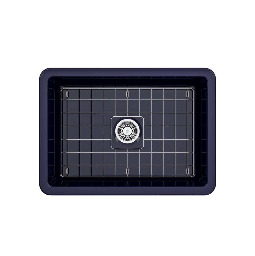 Sotto Dual-mount Fireclay 27 in. Single Bowl Kitchen Sink with Protective Bottom Grid and Strainer in White