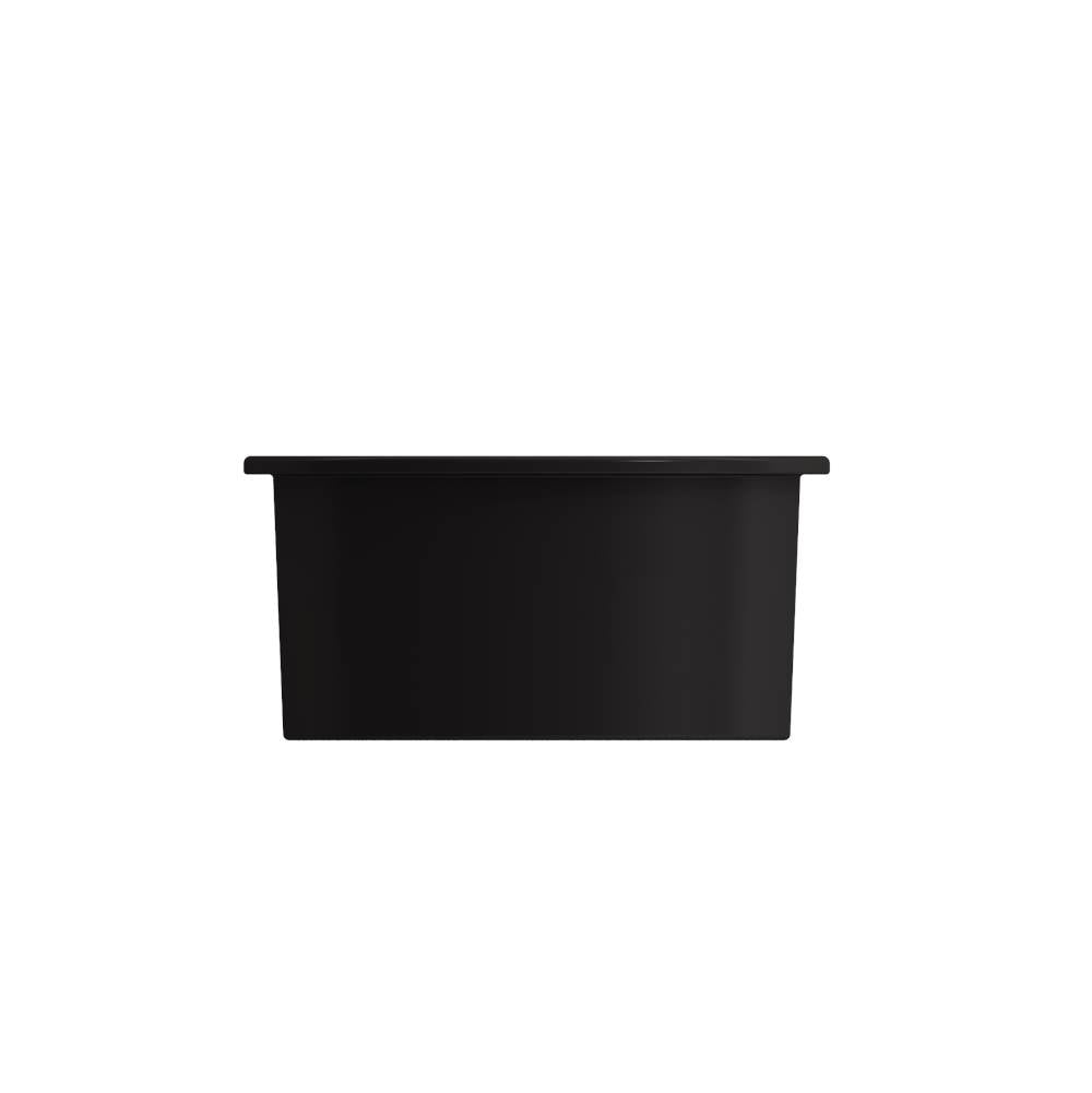 Sotto Round Dual-mount Fireclay 18.5 in. Single Bowl Bar Sink with Protective Bottom Grid and Strainer in White
