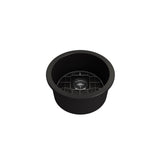 Sotto Round Dual-mount Fireclay 18.5 in. Single Bowl Bar Sink with Protective Bottom Grid and Strainer in White