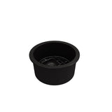 Sotto Round Dual-mount Fireclay 18.5 in. Single Bowl Bar Sink with Protective Bottom Grid and Strainer in White