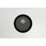 Sotto Round Dual-mount Fireclay 18.5 in. Single Bowl Bar Sink with Protective Bottom Grid and Strainer in White