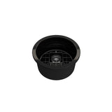 Sotto Round Dual-mount Fireclay 18.5 in. Single Bowl Bar Sink with Protective Bottom Grid and Strainer in White