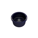 Sotto Round Dual-mount Fireclay 18.5 in. Single Bowl Bar Sink with Protective Bottom Grid and Strainer in White
