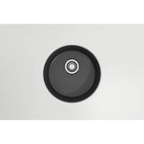 Sotto Round Dual-mount Fireclay 18.5 in. Single Bowl Bar Sink with Protective Bottom Grid and Strainer in White