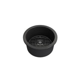 Sotto Round Dual-mount Fireclay 18.5 in. Single Bowl Bar Sink with Protective Bottom Grid and Strainer in White