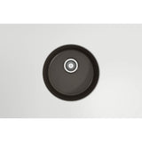 Sotto Round Dual-mount Fireclay 18.5 in. Single Bowl Bar Sink with Protective Bottom Grid and Strainer in White