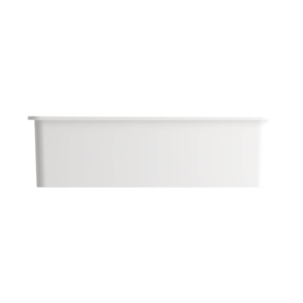 Sotto Dual-mount Fireclay 32 in. Single Bowl Kitchen Sink with Protective Bottom Grid and Strainer in White
