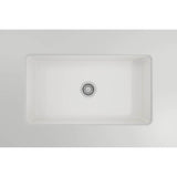 Sotto Dual-mount Fireclay 32 in. Single Bowl Kitchen Sink with Protective Bottom Grid and Strainer in White