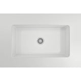 Sotto Dual-mount Fireclay 32 in. Single Bowl Kitchen Sink with Protective Bottom Grid and Strainer in White