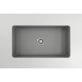 Sotto Dual-mount Fireclay 32 in. Single Bowl Kitchen Sink with Protective Bottom Grid and Strainer in White