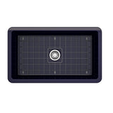 Sotto Dual-mount Fireclay 32 in. Single Bowl Kitchen Sink with Protective Bottom Grid and Strainer in White