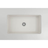 Sotto Dual-mount Fireclay 32 in. Single Bowl Kitchen Sink with Protective Bottom Grid and Strainer in White