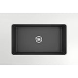 Sotto Dual-mount Fireclay 32 in. Single Bowl Kitchen Sink with Protective Bottom Grid and Strainer in White