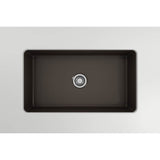 Sotto Dual-mount Fireclay 32 in. Single Bowl Kitchen Sink with Protective Bottom Grid and Strainer in White